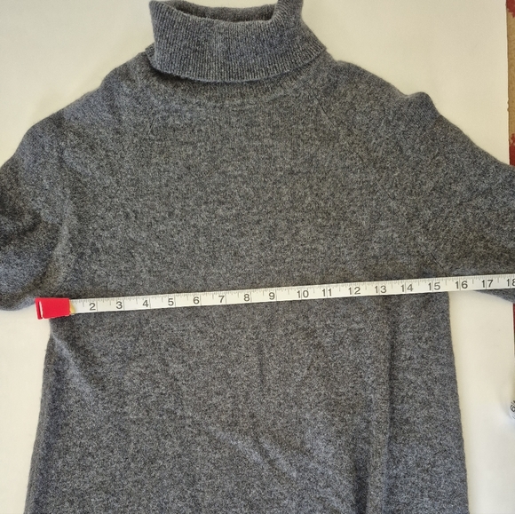 Anthro|Moth Sweater Dress 100% Cashmere Gray Turtle Neck Long Sleeve Size XS - Picture 6 of 8